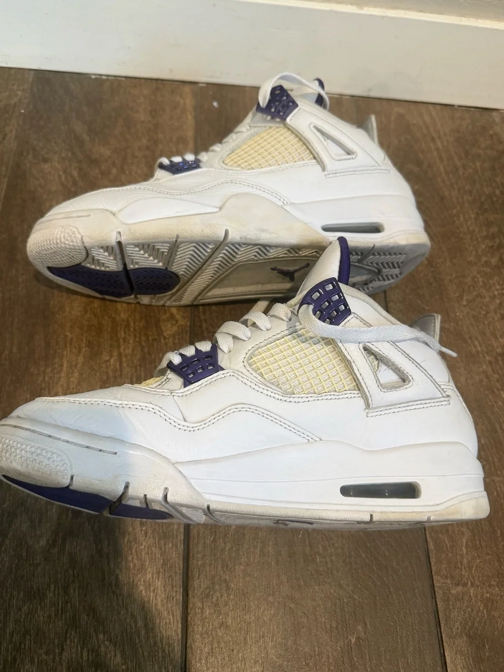 Air Jordan 4 Metallic Purple CT8527-115‎ White Purple Men’s 7.5y